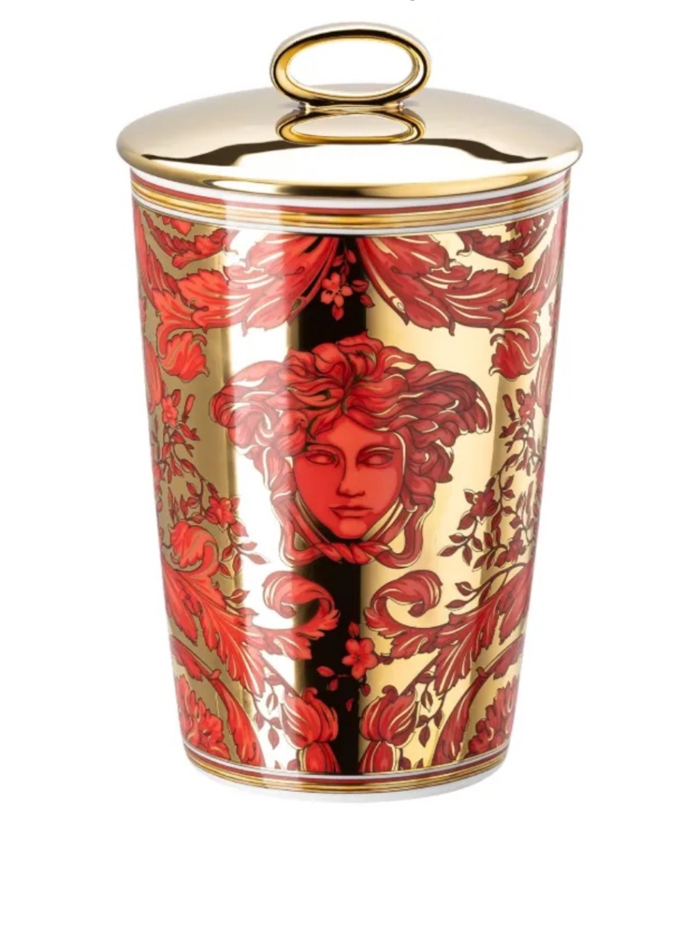 NWT Versace x Rosenthal Medusa Garland Red candle in box